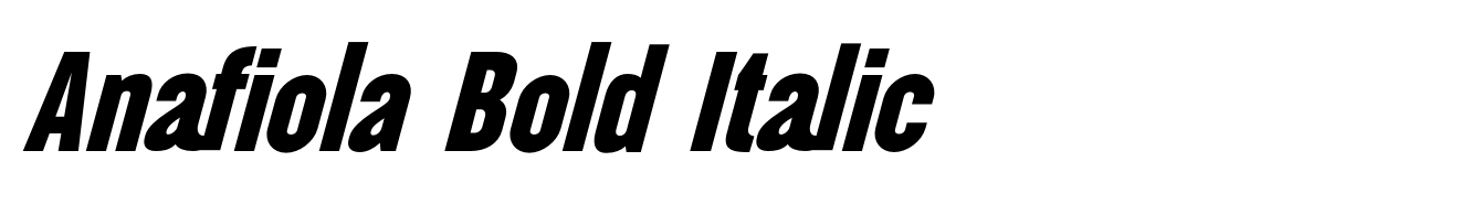 Anafiola Bold Italic